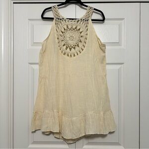 SHEIN Cream Crochet Women's Swim Cover-Up Size XL NWOT‎